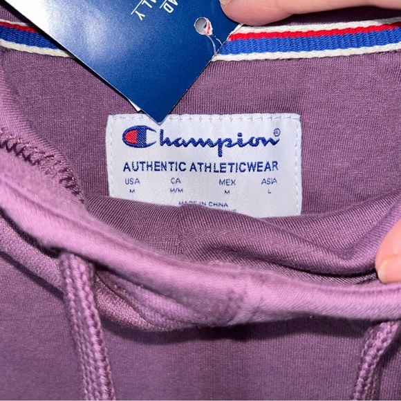 Champion Powerblend Purple Hoodie - NEW - Picture 8 of 10